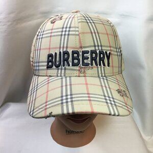 Burberry Adjustable Baseball Cap Leather Adjustable Strap - Perfect Condition